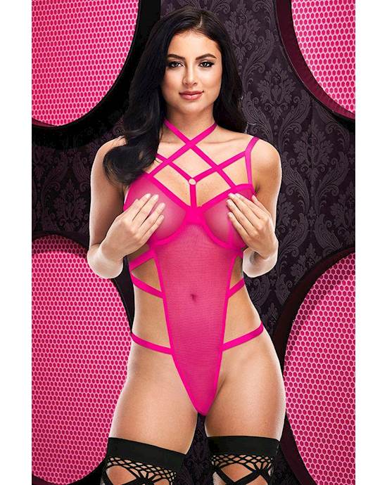 Sexy Strappy Caged Teddy