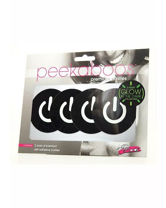 GLOW IN THE DARK POWER BUTTON Pasties