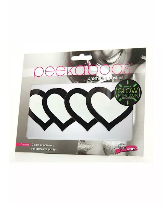 GLOW IN THE DARK HEARTS Pasties