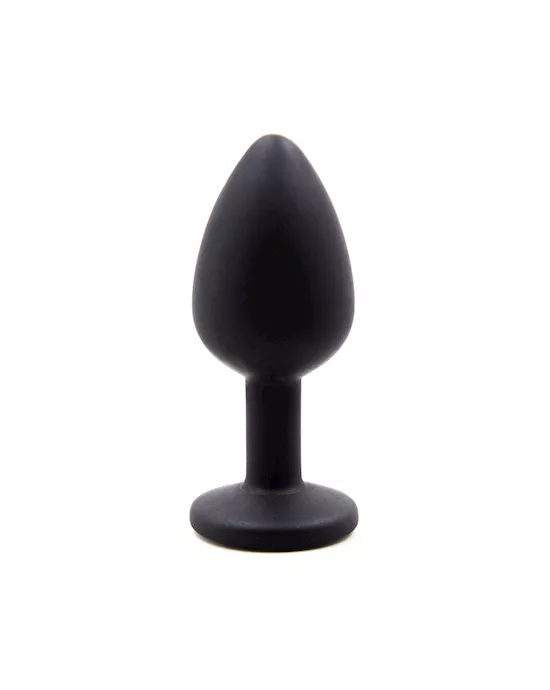 Gemmed Silicone Anal Plug - 2.8 Inch