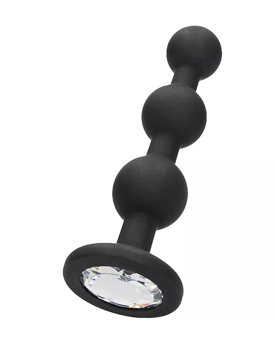 Silicone Beaded Diamond Butt Plug - 4.5 Inch