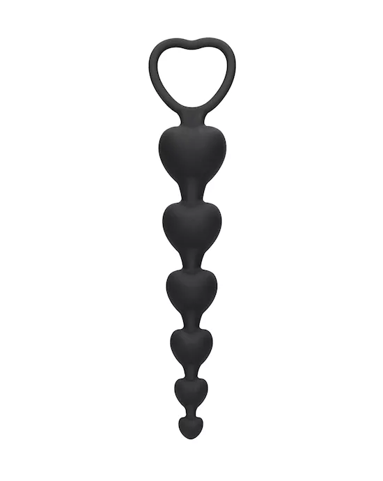 Anal Heart Beads - 7.28 inch