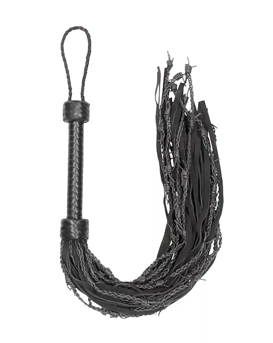 Leather Suede Barbed Wired Flogger