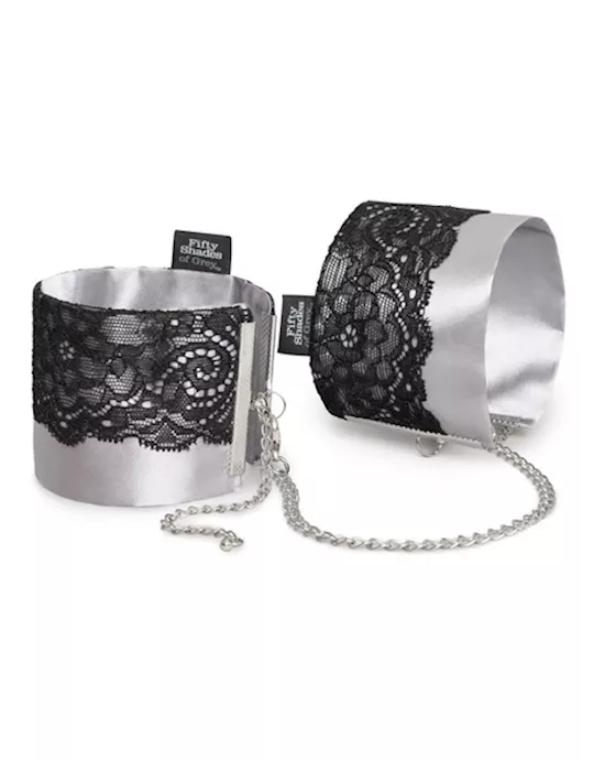 Fifty Shades of Grey Play Nice Satin and Lace Wrist Cuffs