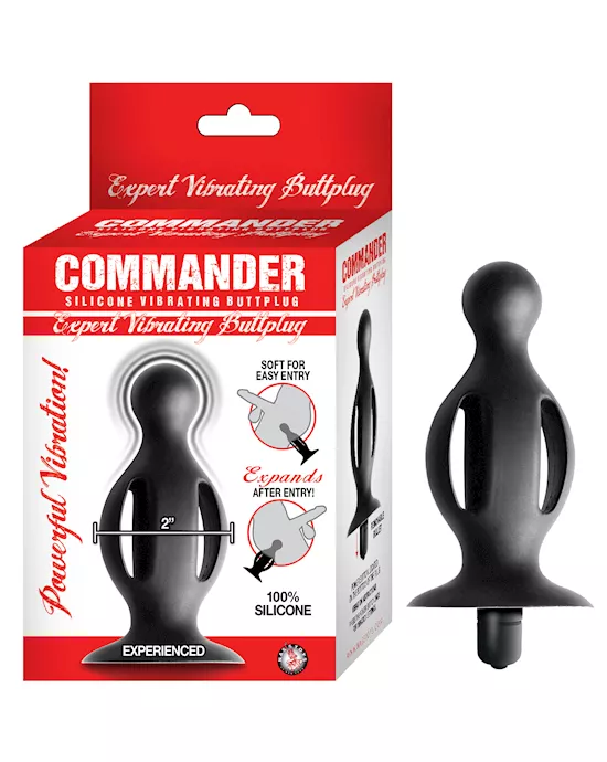 Commander Expert Vibrating Buttplug - 4.5 Inch