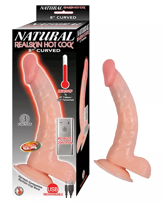 Nass Toys Real Skin Hot Cock Curved Dildo