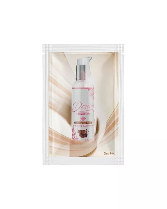 Swiss Navy Desire Chocolate Kiss Waterbased Lubricant - Sampler - 5 ml