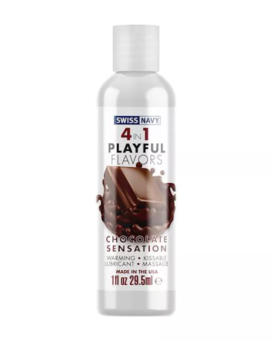 Swiss Navy 4-in-1 Playful Flavours Lubricant - Chocolate Sensation - 30ml