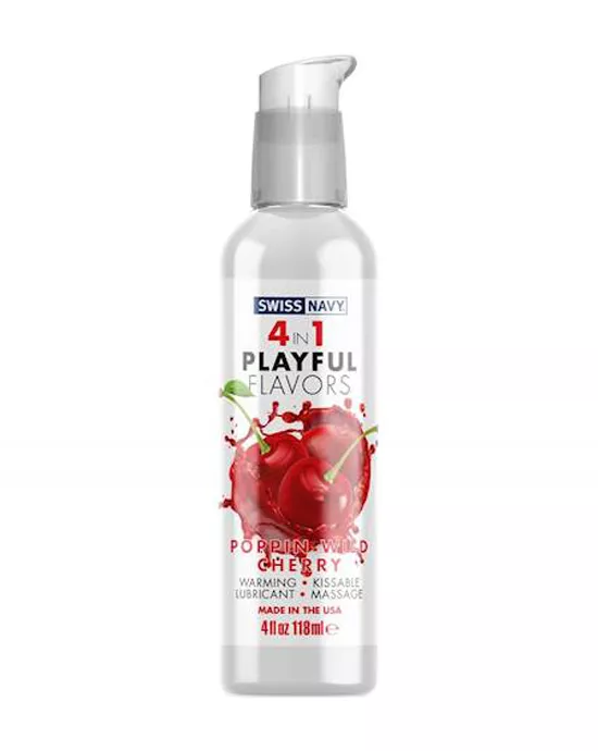 Swiss Navy 4in1 Playful Flavours Lubricant  Wild Cherry  118ml