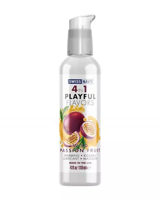 Swiss Navy 4in1 Playful Flavours Lubricant  Passionfruit  118ml