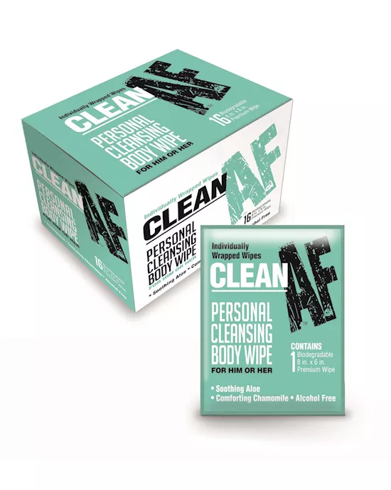 Clean AF Wipes - Box of 16