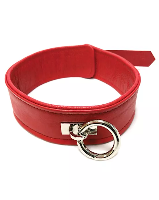 Rouge Removable O-ring Leather Collar
