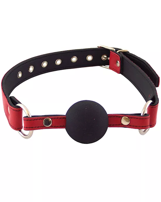Rouge Leather and Rubber Ball Gag