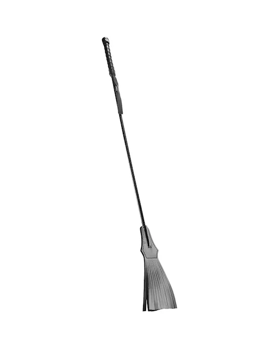 Rouge Leather Tasselled Riding Crop