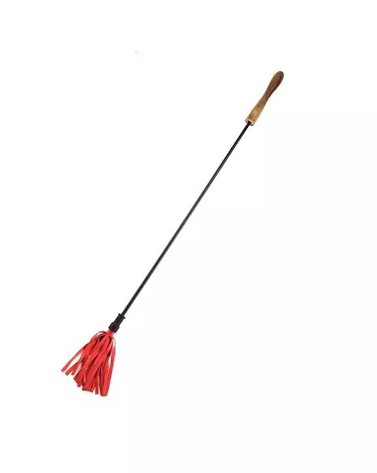 Rouge Wooden Handle Leather Crop