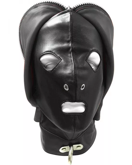 Rouge Leather Fly Trap Mask 