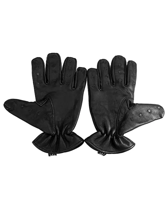 Rouge Leather Vampire Gloves