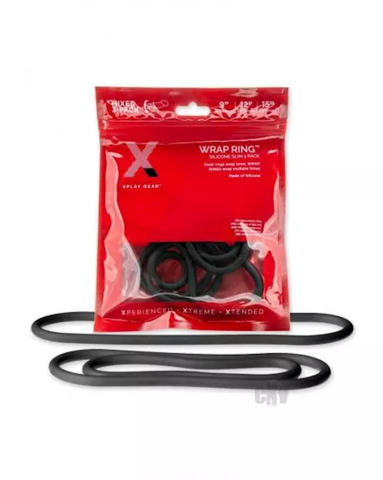 Xplay Silicone Thin Wrap Ring 3pk