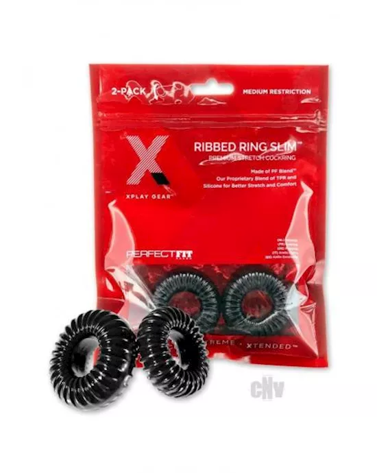 Xplay Pf Blend Pack Ribbed Slim Ring 2pk