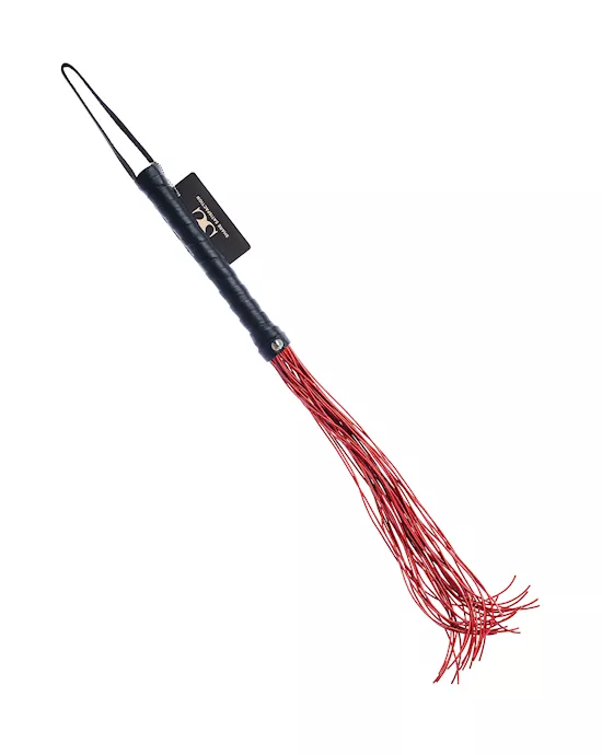 Bound X Leather Cord Flogger with Calfskin Handle
