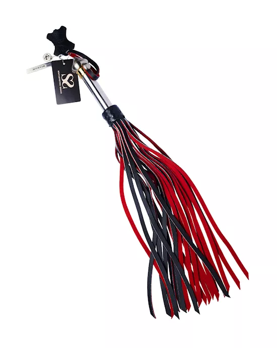 Bound X Calfskin Flogger with Metal Handle