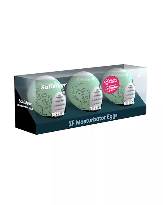 Satisfyer Masturbator Eggs - Set Of 3 - Riffle
