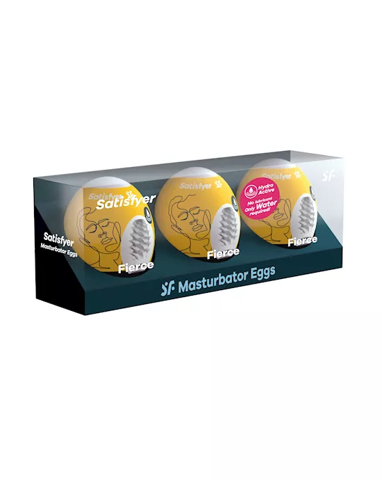 Satisfyer Masturbator Eggs  Set of 3  Fierce