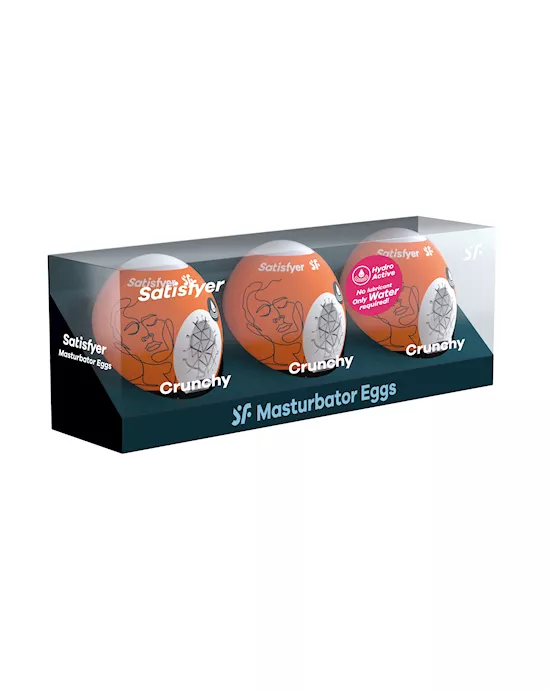 Satisfyer Masturbator Eggs  Set of 3  Crunchy