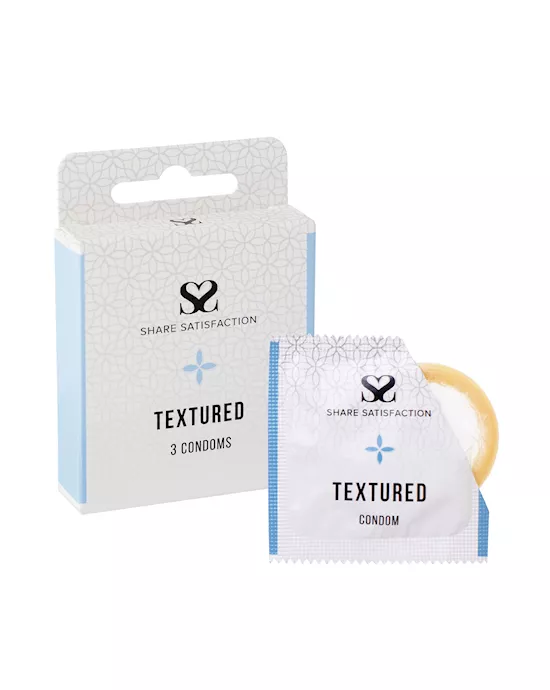 Share Satisfaction Textured Condoms - 3 Pack