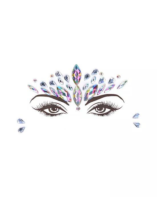 Dazzling Crowned Face Bling Sticker