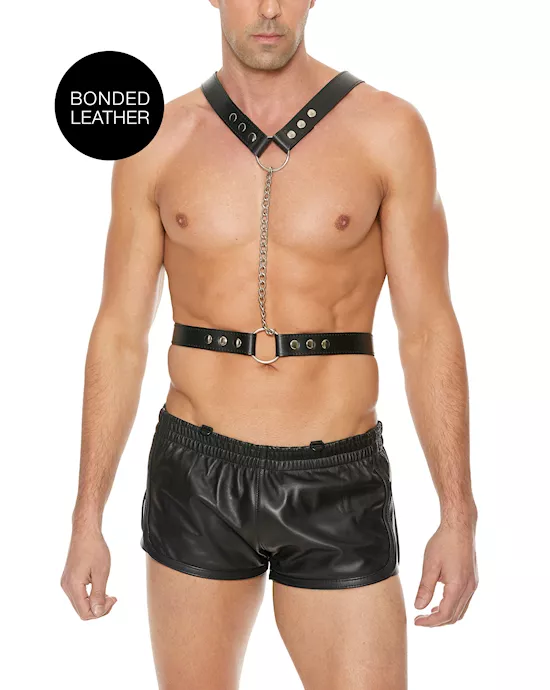 Twisted Bit Black Leather Harness