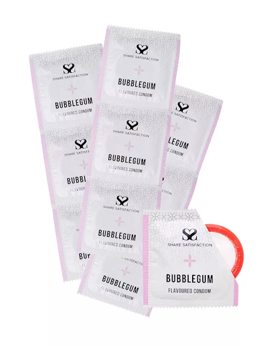 Share Satisfaction Bubblegum Flavoured Condoms - 100 Bulk Pack