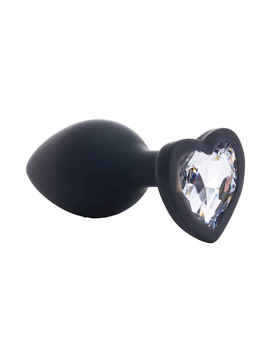 Kinki Silicone Love Heart Gemmed Butt Plug