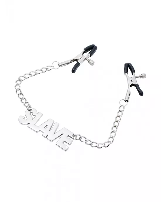 Slave Chained Nipple Clamps
