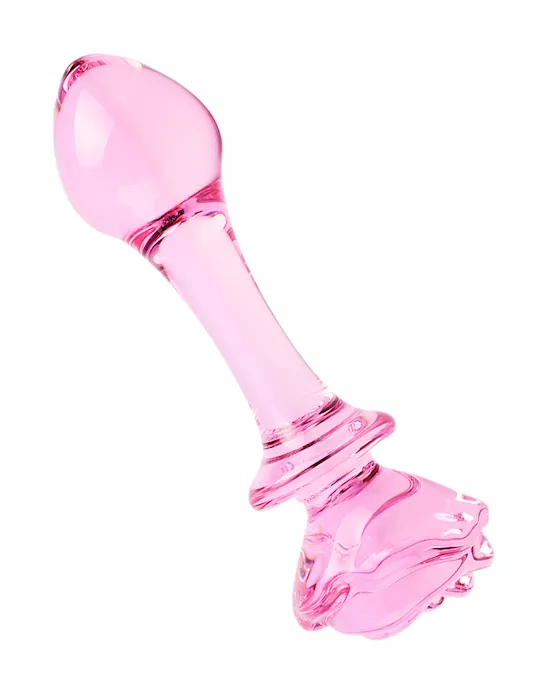 Lucent Rose Glass Butt Plug