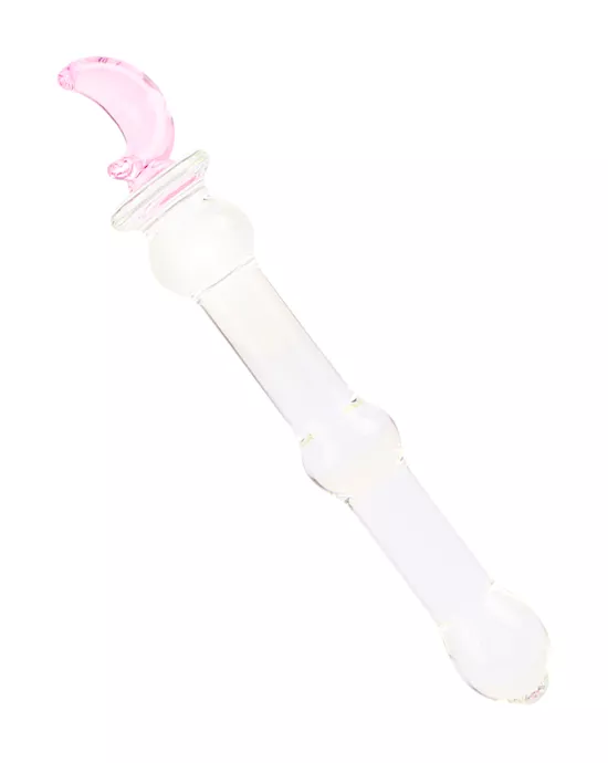 Lucent Small Moon Handle Glass Massager
