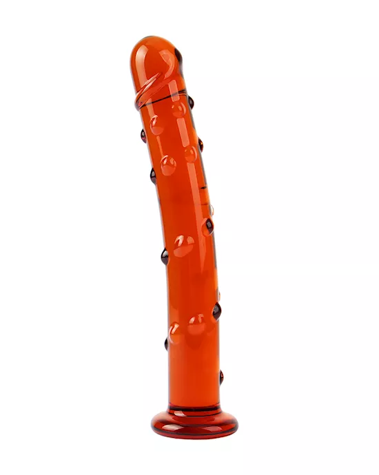 Lucent Textured Glass Dildo