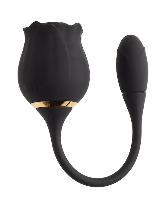 Floral Rose Vibrator With Love Egg Tail