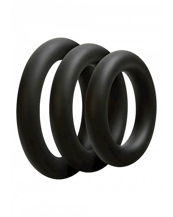 Amore Silicone Cock Ring 3 Piece Set