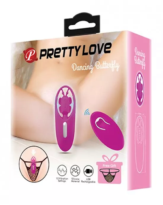 Pretty Love Dancing Butterfly Panty Vibe w/Free Panty