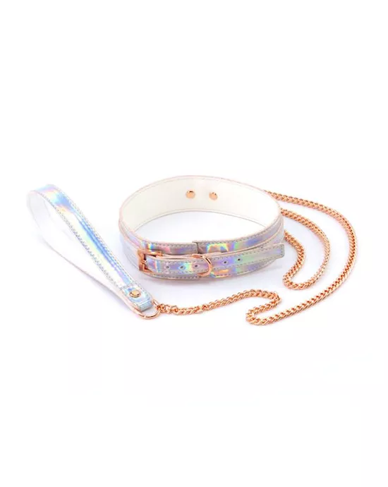 Cosmo Bondage Collar And Leash Rainbow