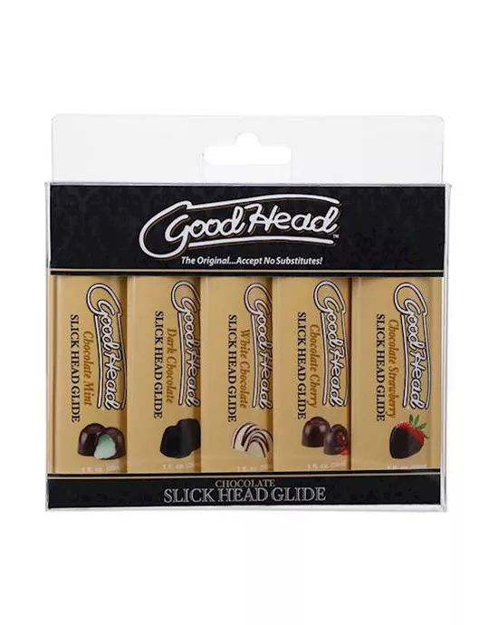 GoodHead Slick Head Glide - Chocolate - 5 pack