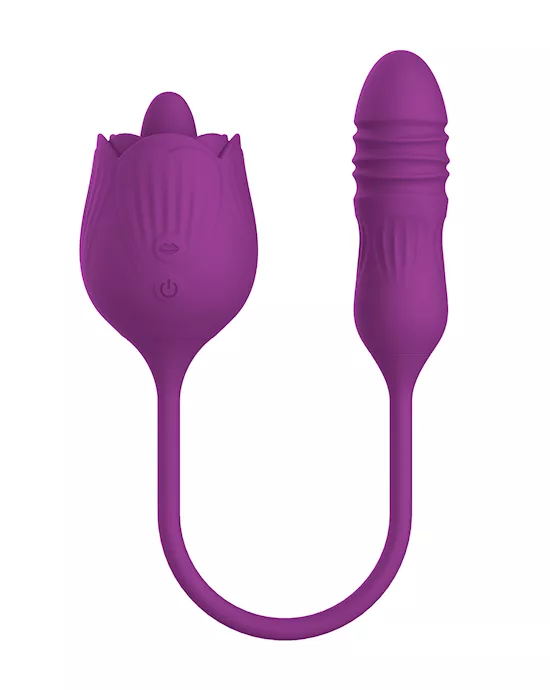 Amore Thrusting Rose Vibrator