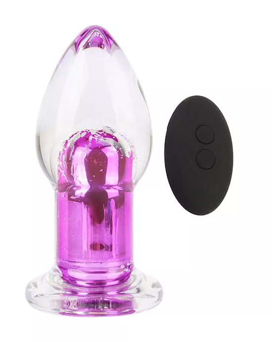 Luci Vibrating Glass Butt Plug