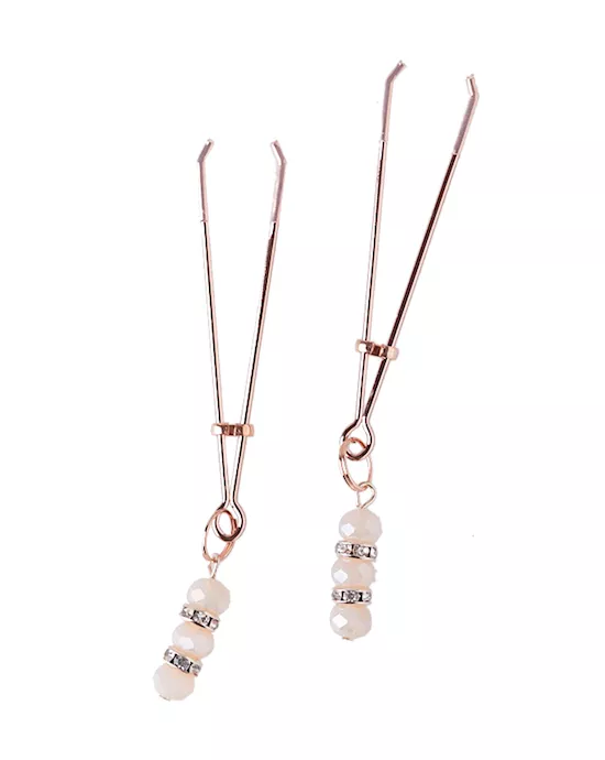 KinKi Nipple Clamps with Pearls
