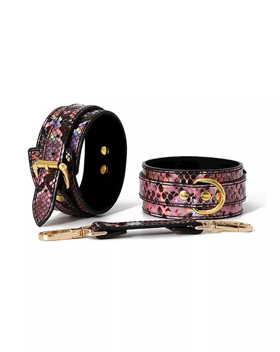 Share Satisfaction Snake-print Wrist Cuffs