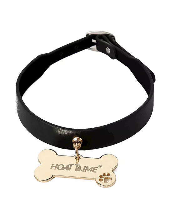 KinKi Puppy Play Collar with Bone Tag