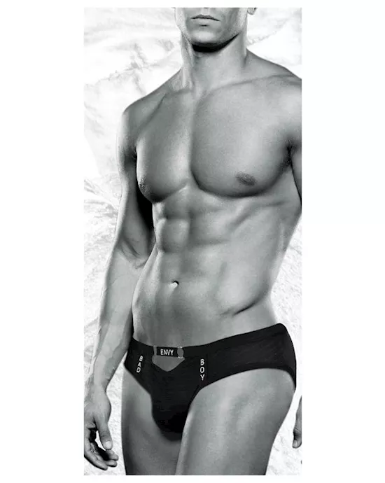 Envy Bad Boy Brief - Black - S/m Bx