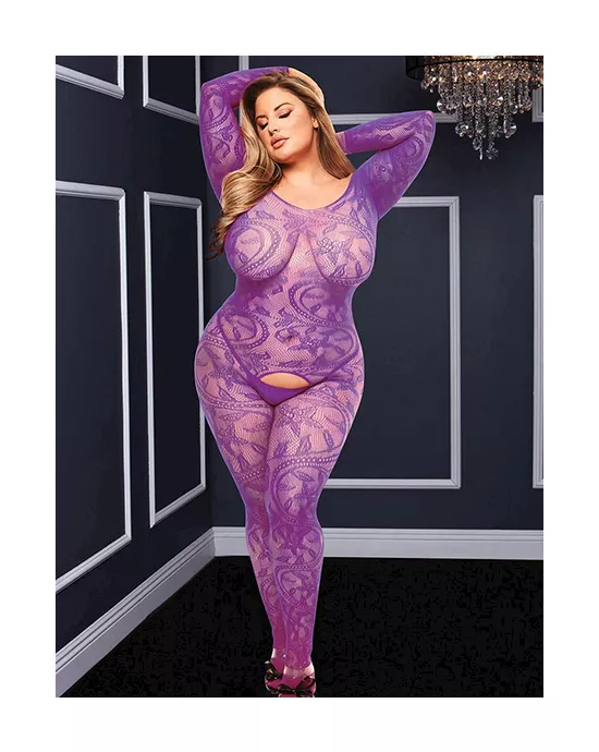 Long Sleeve Crotchless Bodystocking