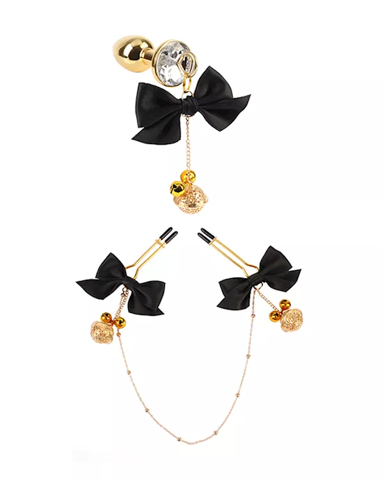 Sexy Temptress Nipple Clamp And Plug Kit